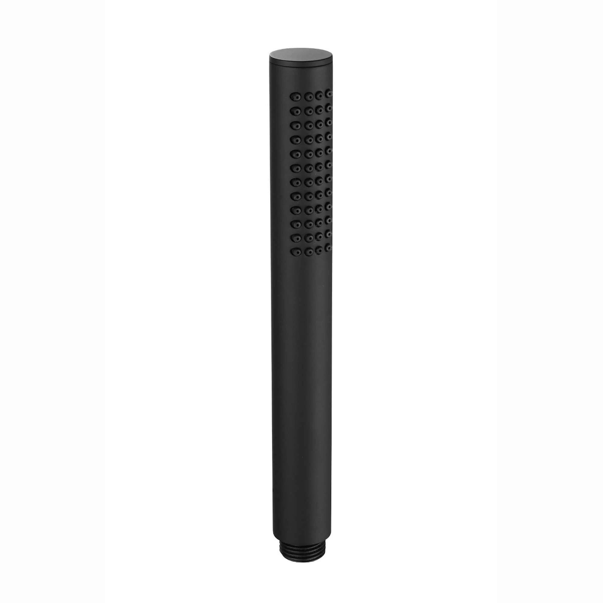 Contemporary Shower Slider Riser Rail Kit With Pencil Shower Head, Hose and Wall Elbow - Matt Black - Image 3