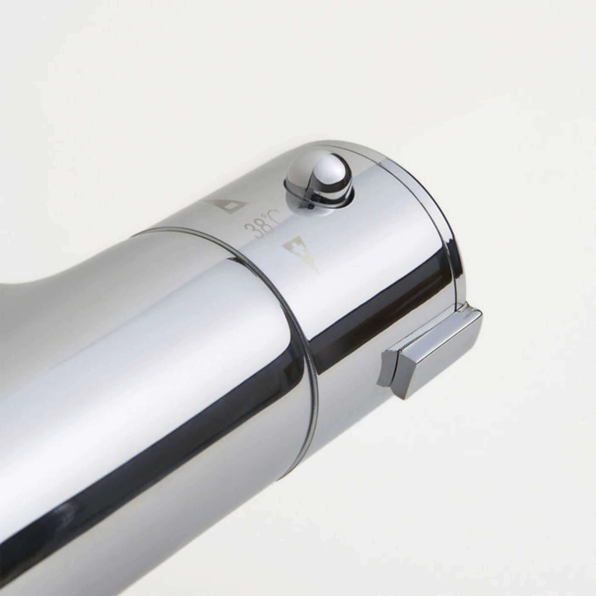 Dune modern thermostatic bath shower mixer tap deck mount with handset - chrome - Image 5