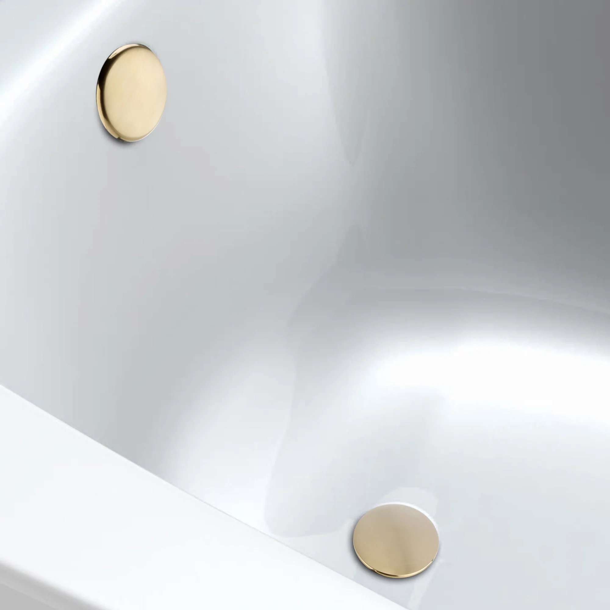 Mykonos bundle incl. bath shower mixer tap with dual riser rail, basin mixer, bath and basin wastes - brushed brass - Image 5