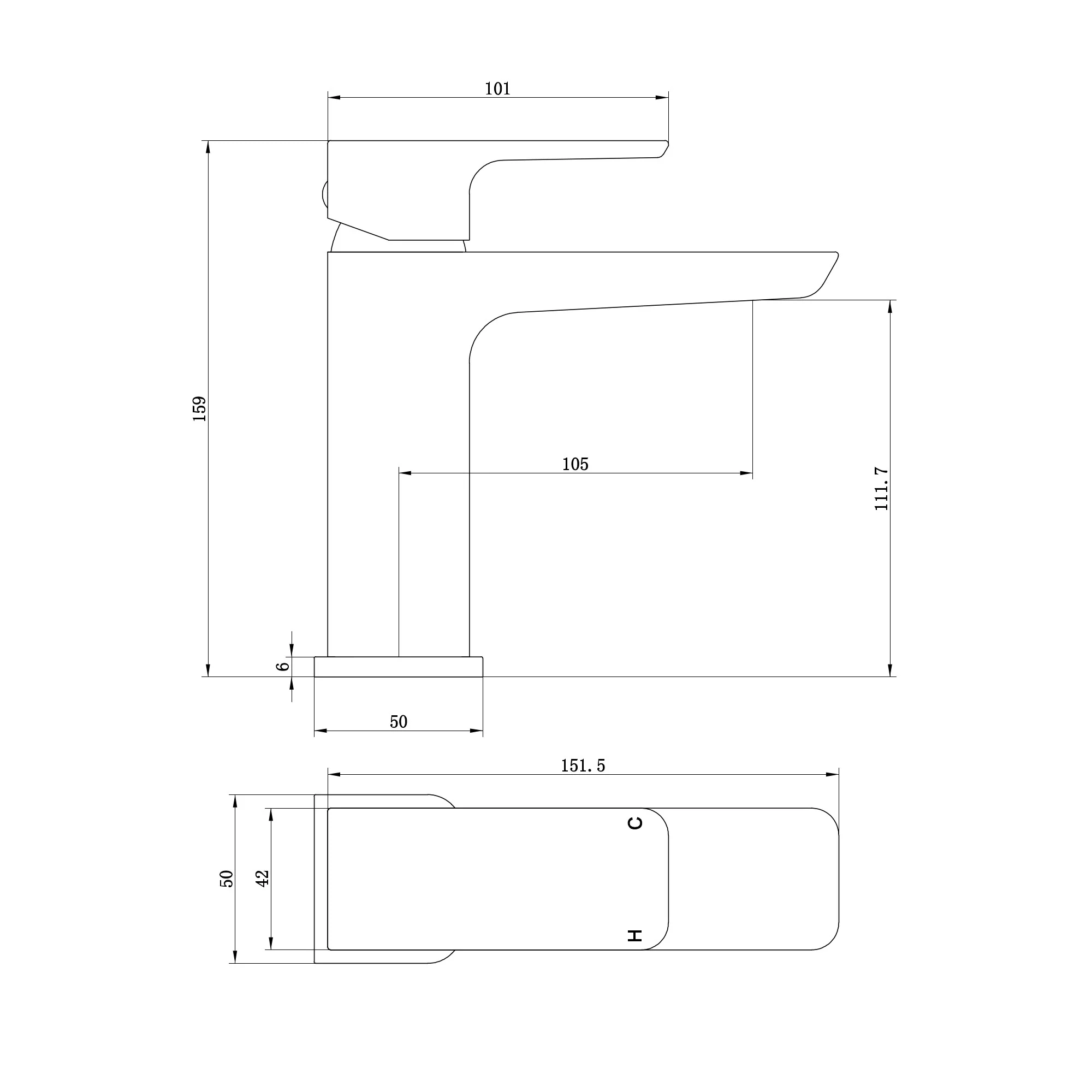 Mykonos bundle incl. bath shower mixer tap with dual riser rail, basin mixer, bath and basin wastes - gunmetal grey - Image 7