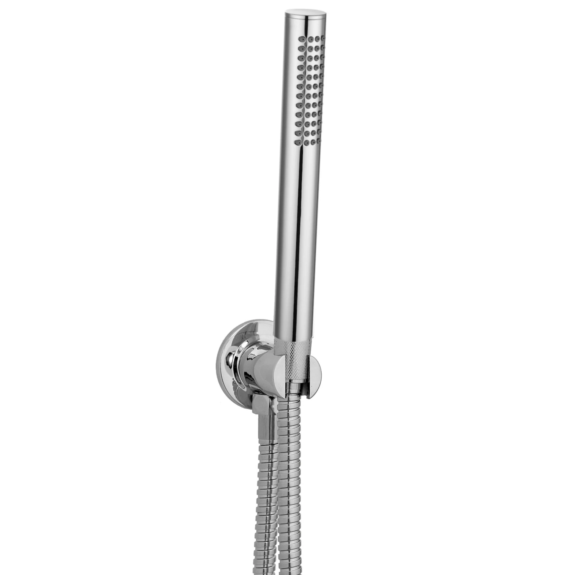 Naples Contemporary Round Concealed Thermostatic Shower Set Incl. Twin Valve, Ceiling Fixed 8" Shower Head, Handshower Kit - Chrome (2 Outlet) - Image 4