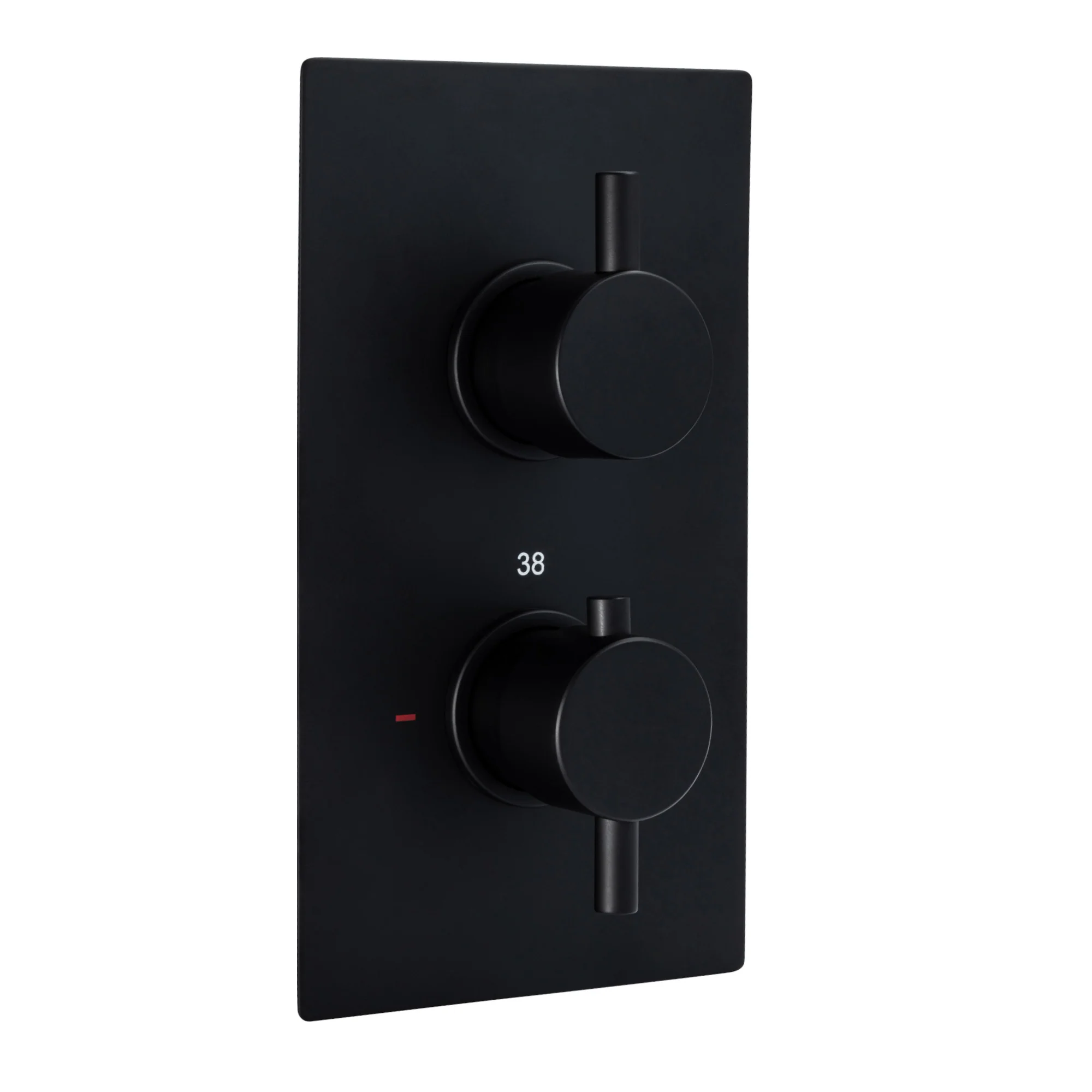 Naples Contemporary Round Concealed Thermostatic Shower Set With Handshower Kit - Matt Black (1 Outlet) - Image 6