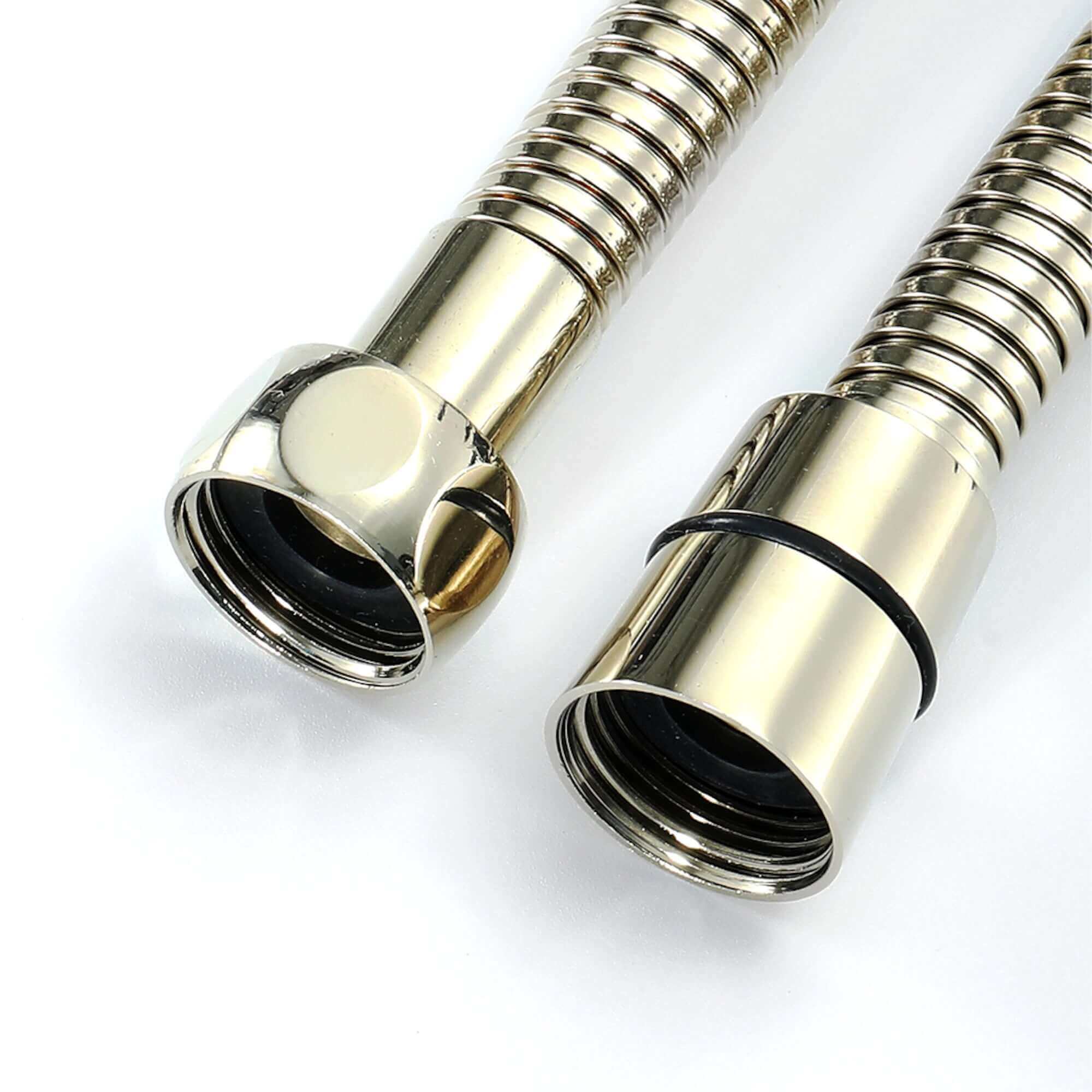 Traditional Handheld Shower Head and Hose Kit Brass with White Ceramic Details - Gold - Image 5